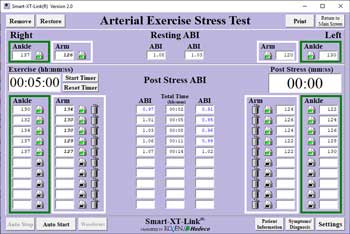 Arterial Exercise Test Screen